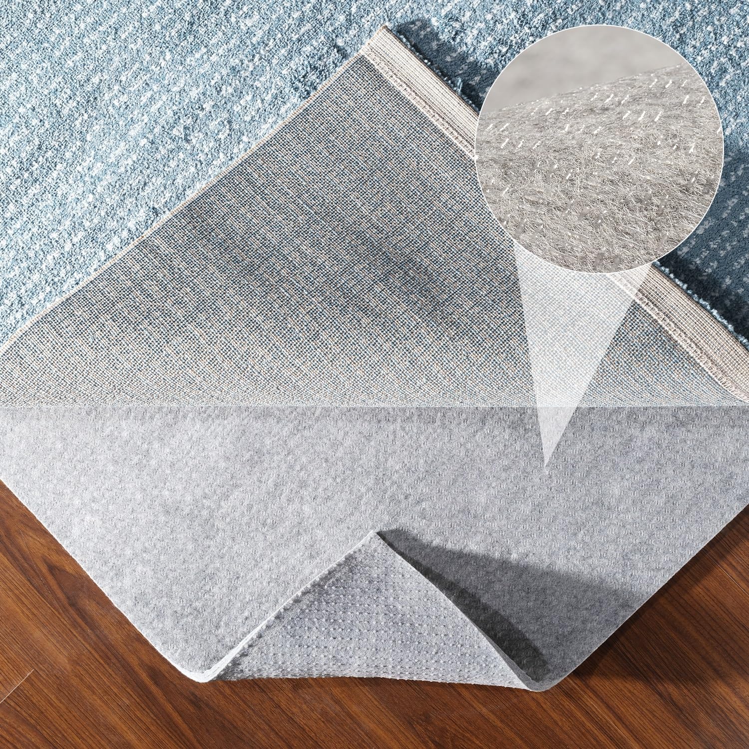 Resare Non Slip Rug Pad Gripper Extra Thick Dual Surface Felt Under Rug for Area Rugs and Hardwood Floors,Super Cushioned Non Skid Carpet Padding -