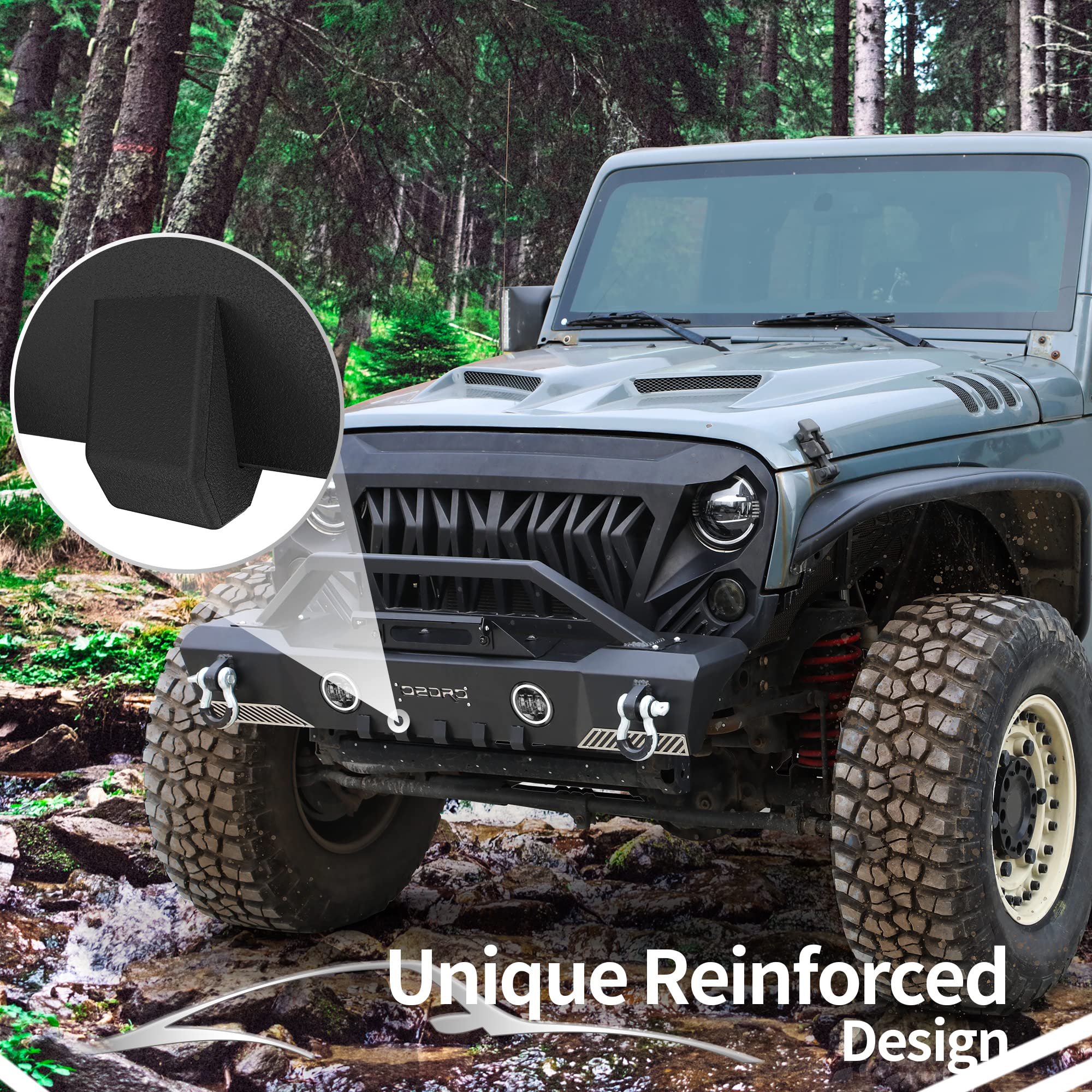 Snapklik.com : OEDRO Stubby Front And Rear Bumper Fit 2007-2018 Jeep ...