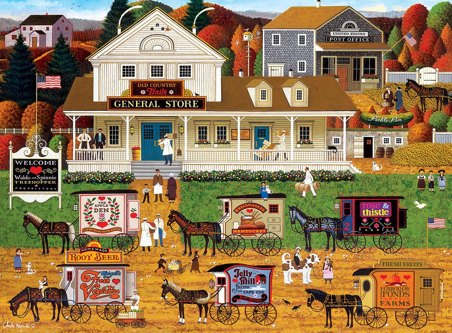 Buffalo Games - Silver Select - Charles Wysocki - Storin' Up - 1000 Piece Jigsaw Puzzle for Adults -Challenging Puzzle Perfect for Game Nights - Finished Size is 26.75 x 19.75