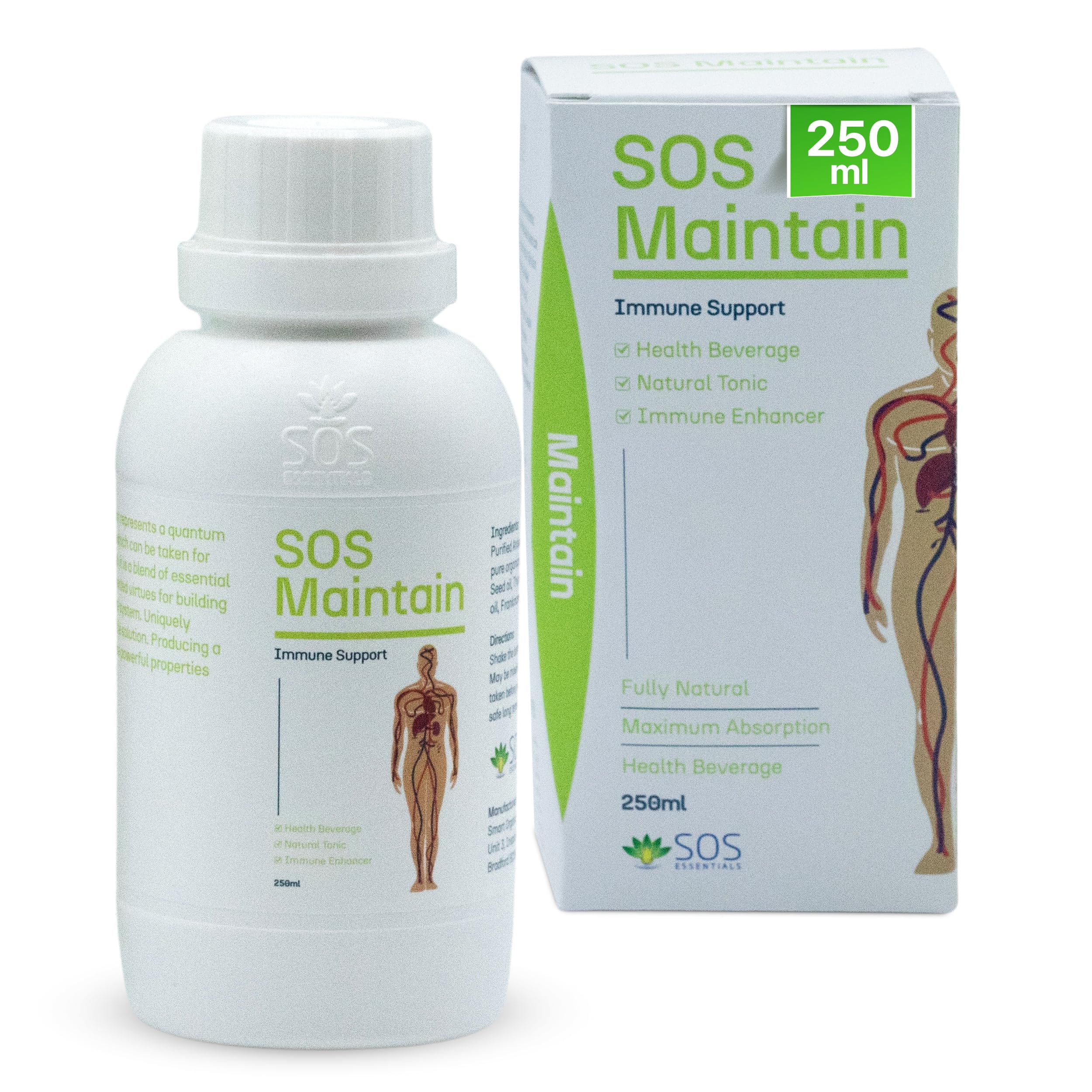 Sponsored Ad – SOS Maintain Immune Enhancer Drink – Natural Herbal Tonic with Antibacterial & Antifungal Support, 25 Servings – Boosts Immune System, Aids Detox, and Promotes Long-Term Health with Essential Oils