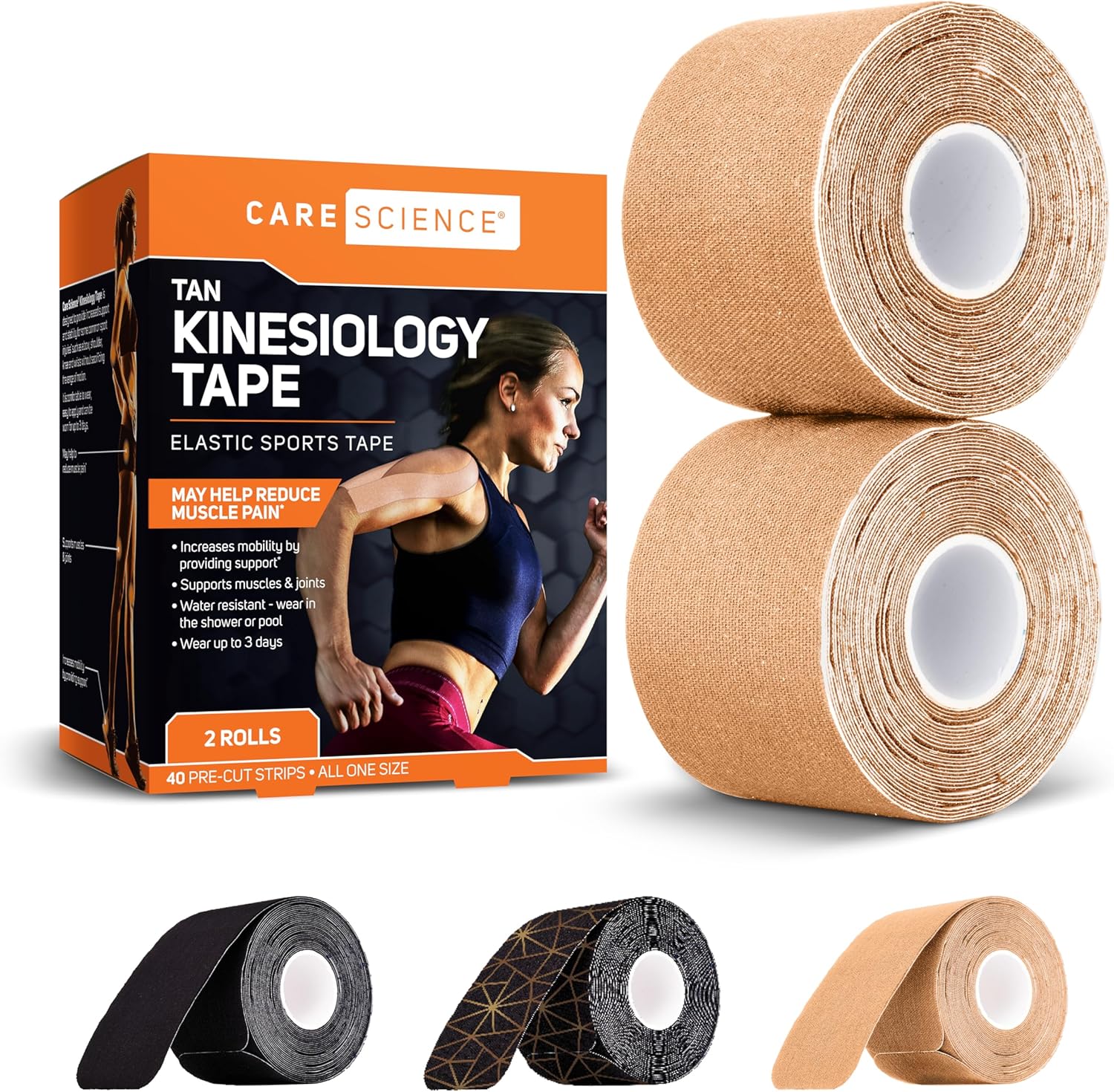 Care Science Waterproof Kinesiology Tape, Precut Water...