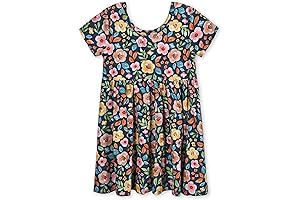 Gerber Girls' Toddler Buttery-Soft Short Sleeve Twirl Dress