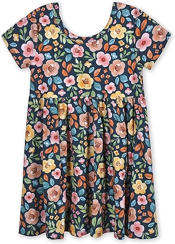 Gerber Vestido de Manga Corta Giratorio Suave como Mantequilla para Niñas BebésNiñas Pequeñas con Viscosa Hecha de Eucalipto