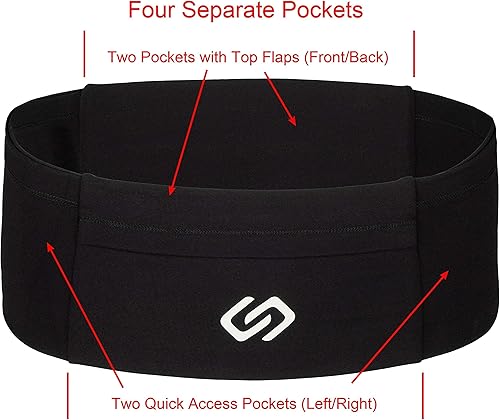 Miniatura 5 de Sporteer VersaMod - Cinturón para correr, paquete de cintura de entrenamiento, dinero de viaje y cinturón de pasaporte para teléfonos inteligentes y