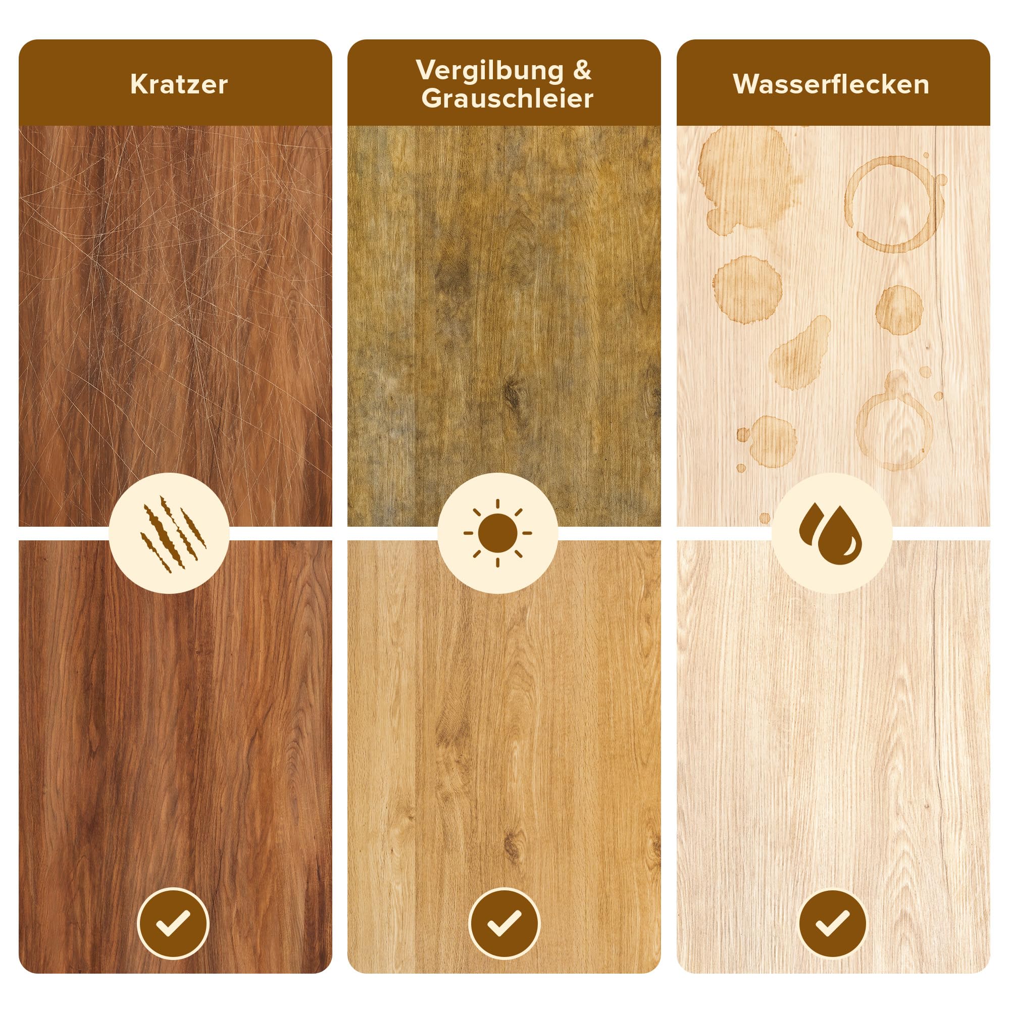 ruja Möbelpolitur - 100m² - beseitigt Kratzer, Wasserflecken & Vergilbung, 2-in-1 Holzreiniger & Holzpflege - Möbelöl farblos, für dunkel & helles Holz - Holzpflegeöl für Esstisch, Möbel & mehr