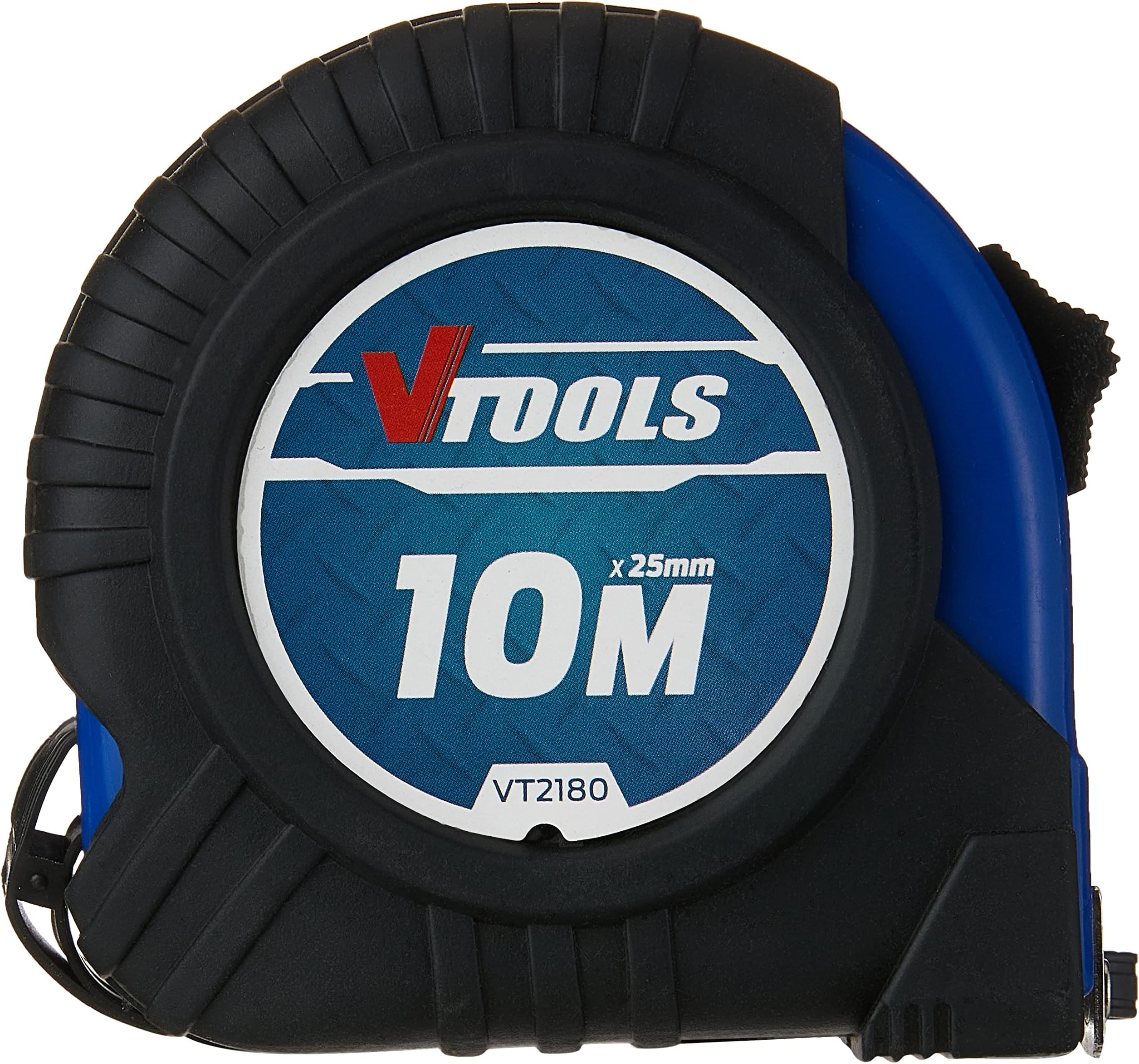 10M Measuring Tape, 1mm Blade Thickness, Self-Lock Tape Measure, Easy to Read, Magnetic Tip Hook and Shock Absorbent Case, VT2180