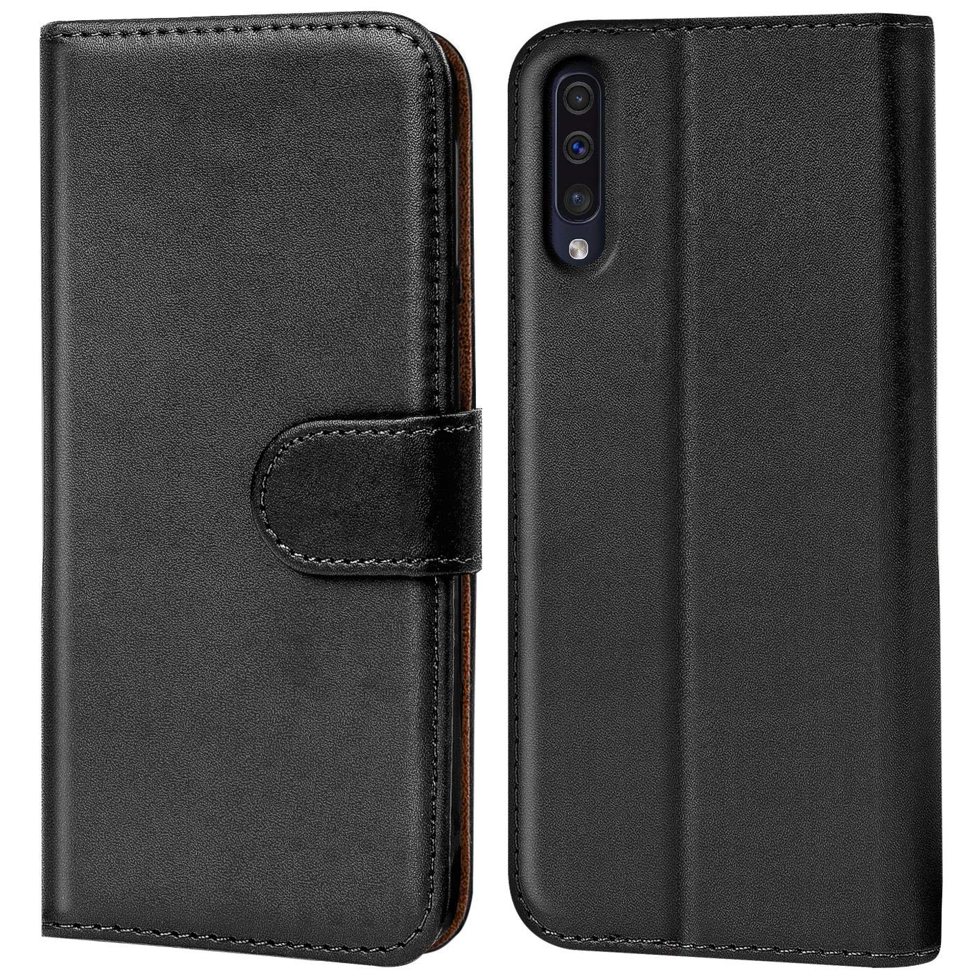 Verco custodia per Samsung Galaxy A70, Case per Galaxy A70 Cover PU Pelle Portafoglio Protettiva, Nero