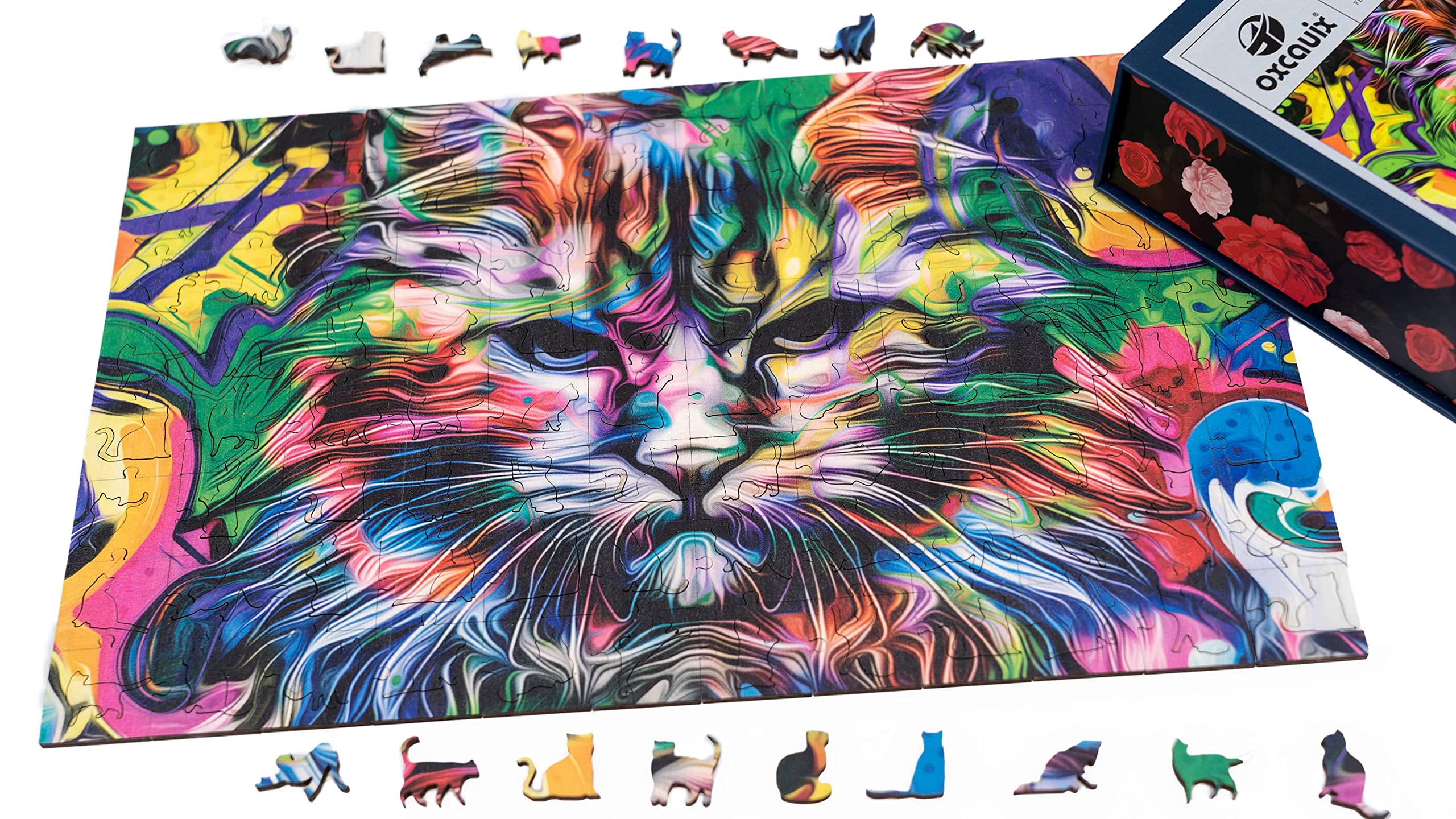 Amazon | Oxcauix 猫木製ジグソーパズル 大人とティーン向け - 200