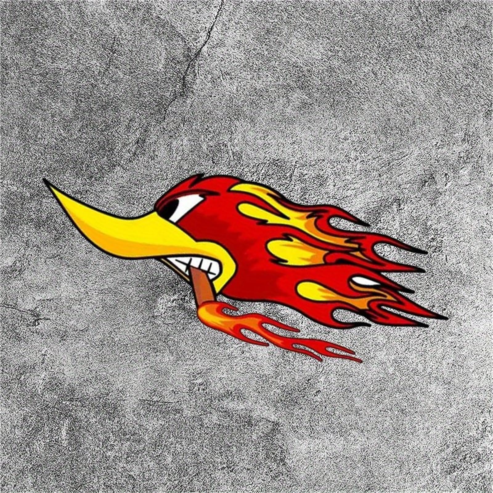HAfgDJ Flame Bird Sticker for Cars Motorcycles, Waterproof, Scratch-Resistant, Easy Apply Remove, for Bumper, Fuel Tank