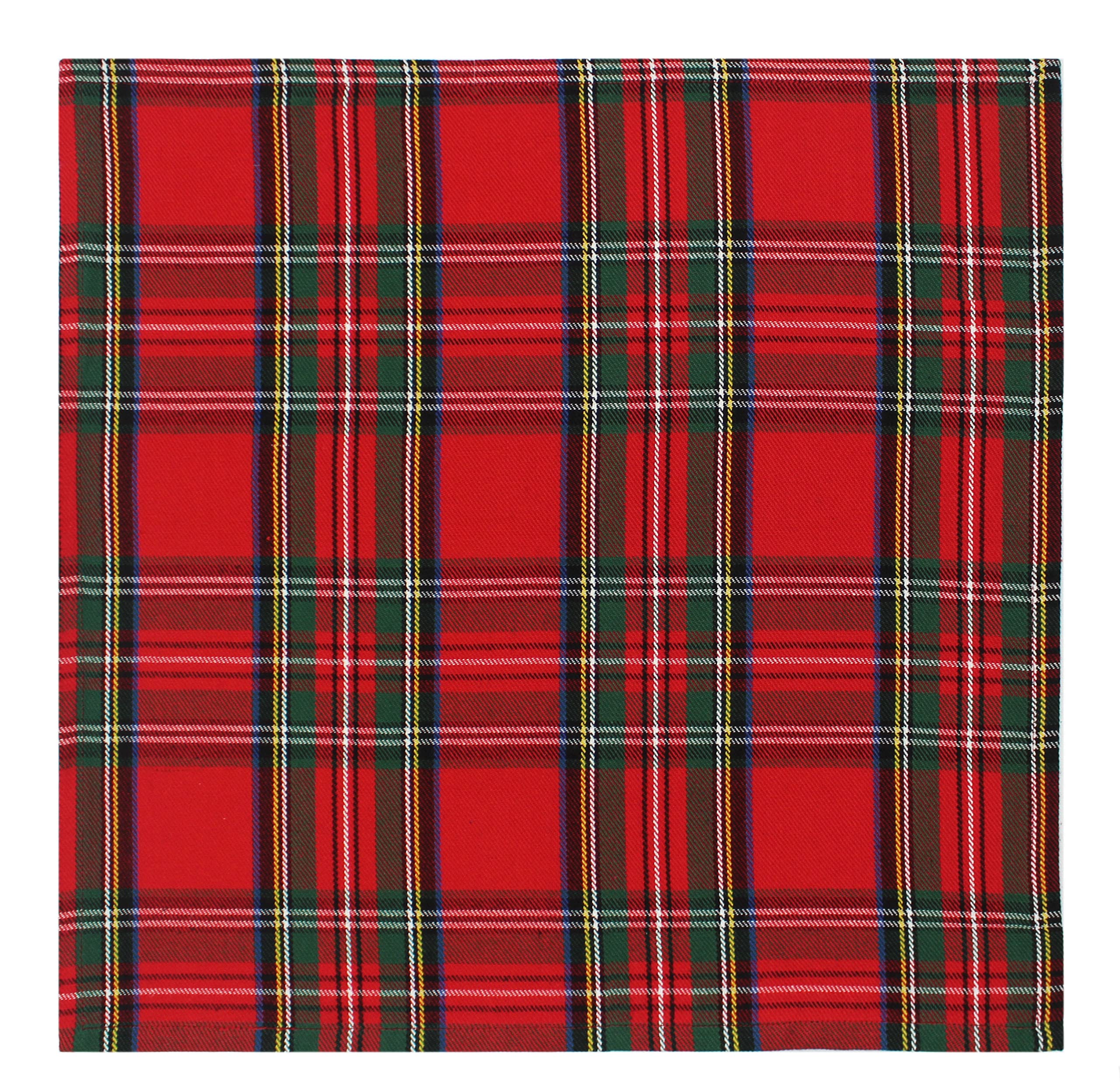 Cotton Craft WeihnachtsServietten, kariert, 100% Baumwolle, Stoffservietten, Weihnachten, Urlaub, Mittagessen, Brunch, Abendessen, Party, Festliche Feier, papierlose, Wiederverwendbare, waschbare