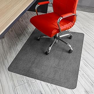 Bodenschutzmatte, rutschfeste Bürostuhlunterlage, Bodenmatte, Kratzfeste Stuhlunterlage, Schutzmatte, Unterlage für Bürostühle (Grau, 100 x 120 cm)