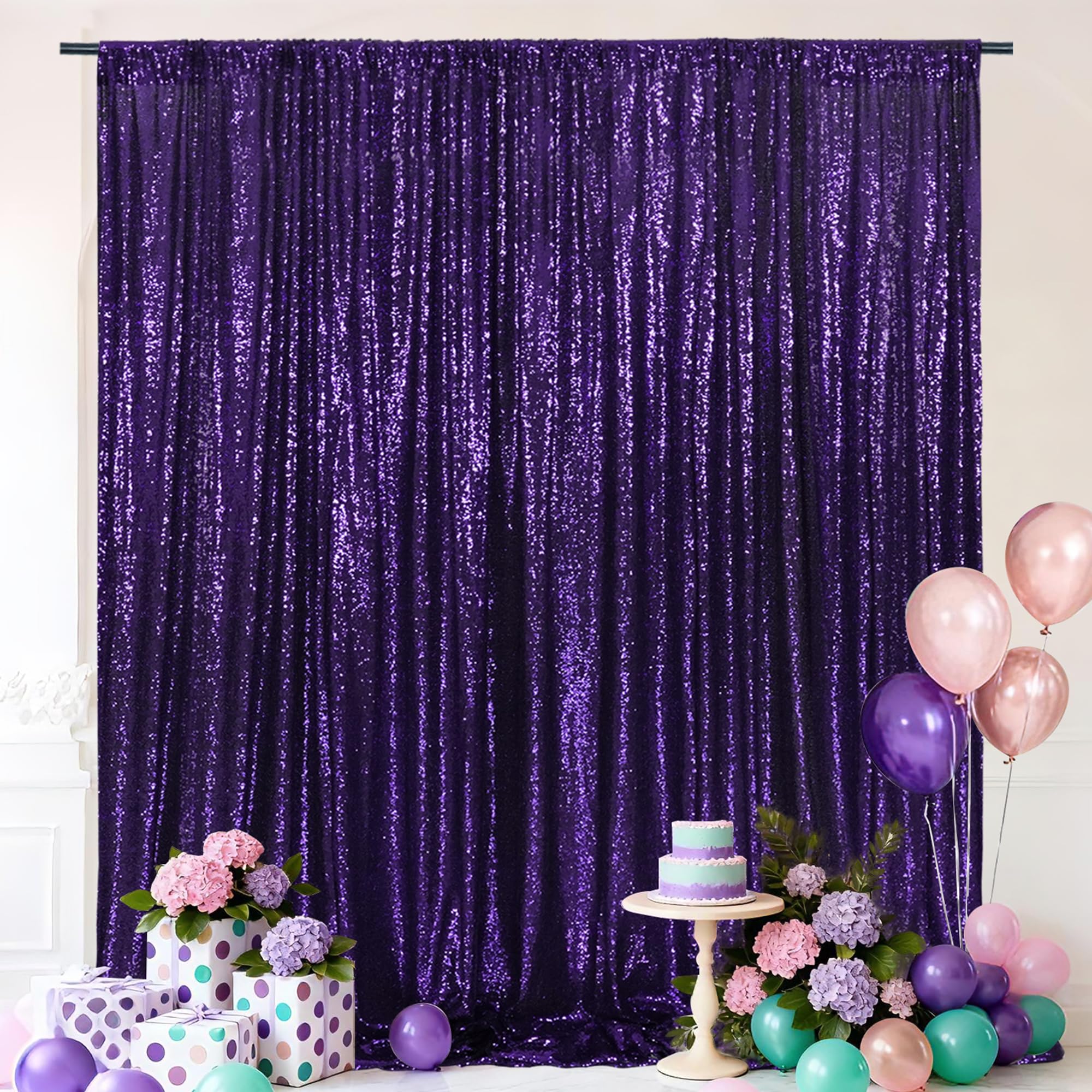 Sequin Backdrop 183x243cm Iridescent Shinny Sequin Photography Backdrop Party Prom Wedding Youtobe Banquet Photo Background (6x8 feet) — view 114