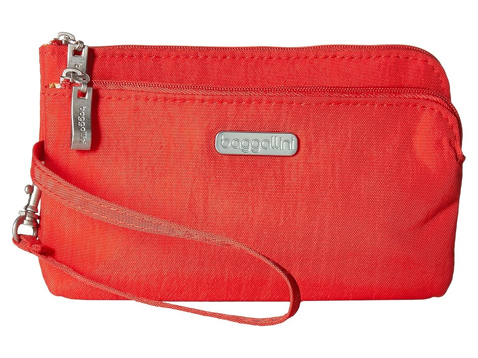 

Baggallini RFID Double Zip Wristlet (Hibiscus) Wristlet Handbags