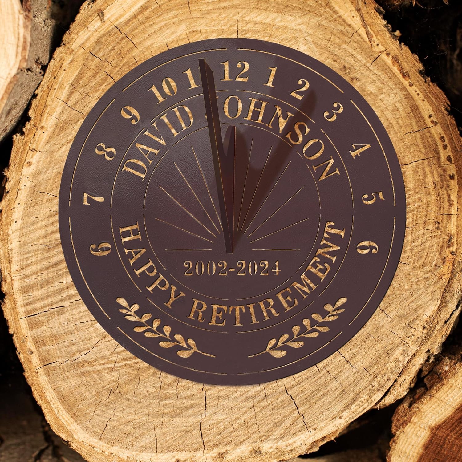Personalized Sundial Retirement Gift for Men Or Women, Custom Retirement Gift with Name and Date