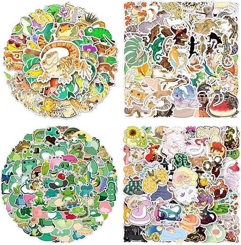 200 calcomanías de reptil, 50 calcomanías de rana, 50 calcomanías de lagarto, 50 calcomanías de gecko, 50 calcomanías de serpiente para laptop,