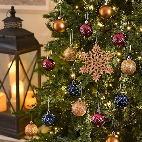 Miniatura 79 de Valery Madelyn Juego de adornos decorativos para árbol de Navidad para otoño, Halloween, 50 unidades de 2.36 pulgadas, rojo, verde y dorado