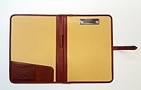 Vista 1 de Noda Leather clipboard A4 Italian Genuine Veg tan Portfolio Business Writing Pad Cognac