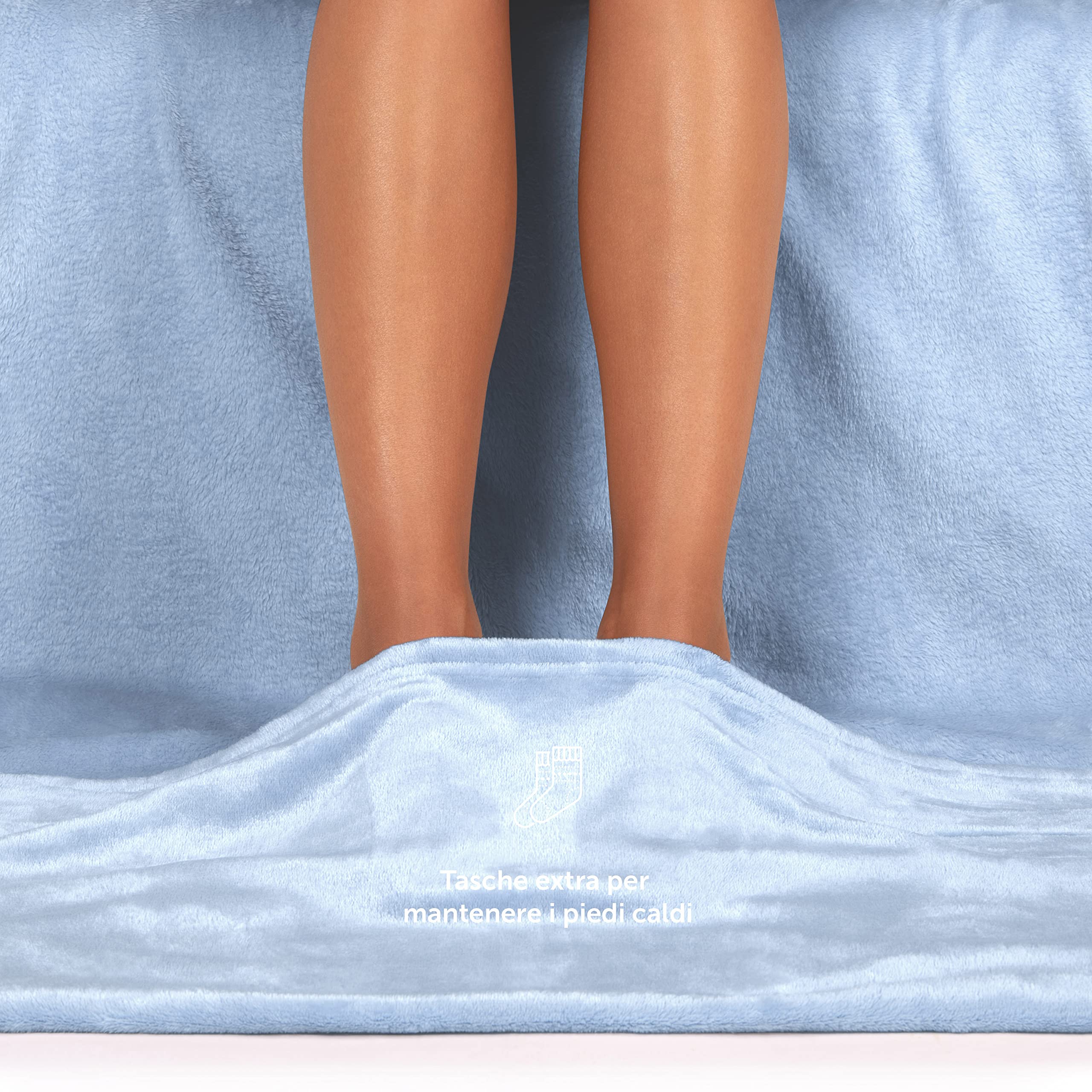 Blumtal Coperta Indossabile con Maniche, Coperta in Pile Indossabile con Tasche, Coperta con Maniche