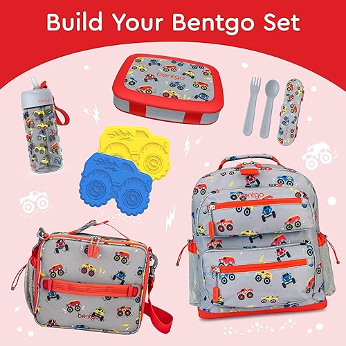 Miniatura 22 de Bentgo Kids Prints - Lonchera para niños, a prueba de derrames, con 5 compartimentos, estilo bento, tamaño de porciones ideales para edades de 3 a 7