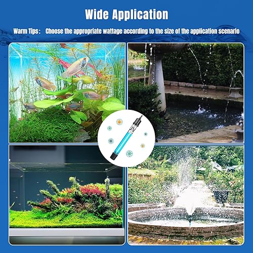 Miniatura 5 de Esterilizador UV de acuario para acuario Luz UVC para tanque de peces Luz 5W 7W 11W Máquina de matar verde removedor de algas para acuario estanque