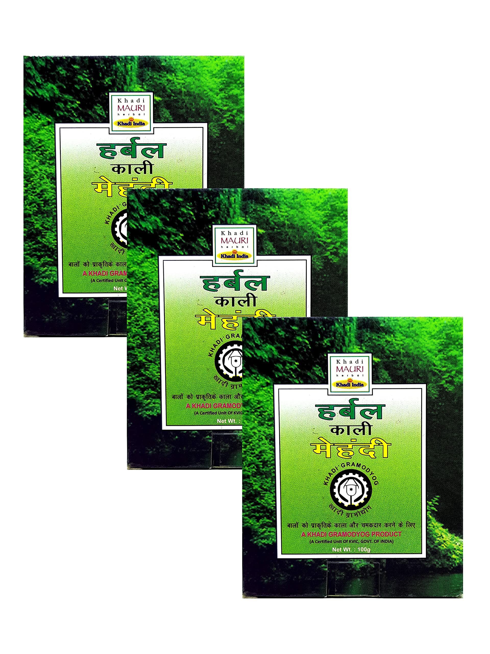 Khadi Mauri Black Mehndi,Pack of 3, 75 Grams each(Total 225 Grams)-picture-50
