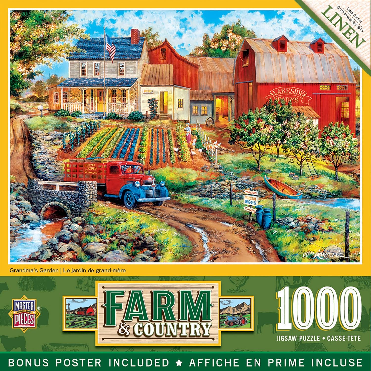 MasterPieces 1000 Piece Jigsaw Puzzle for Adults, Family, Or Youth - Grandma's Garden - 19.25" x26.75