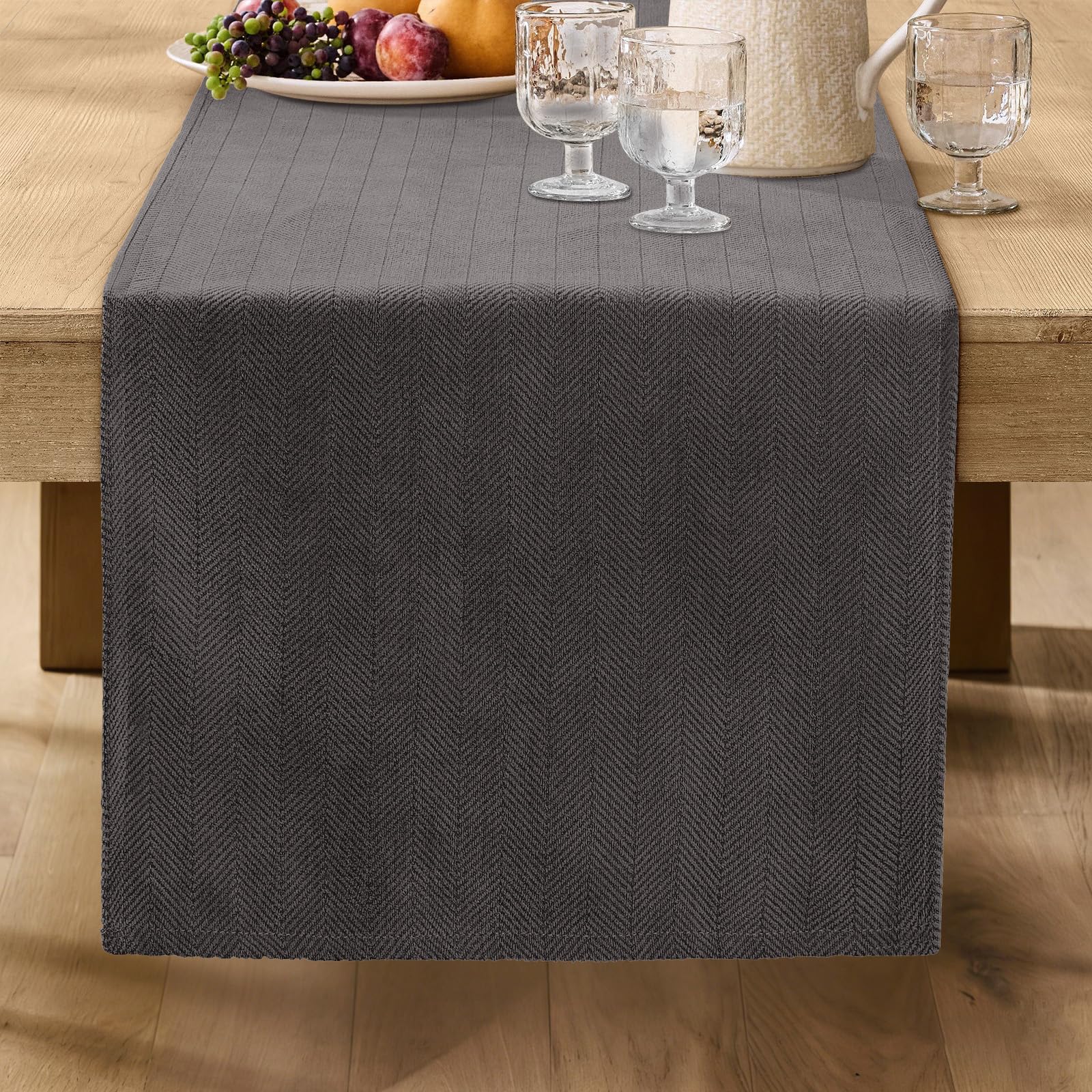ZWJD Moderner Salbeigrüner Tischläufer, Waschbar, Mit Elegantem Design, Weich und Luxuriös, Dekorativ für Wohnzimmer, Esstisch, Innendekoration,Küche, Urlaub & Party Dekor