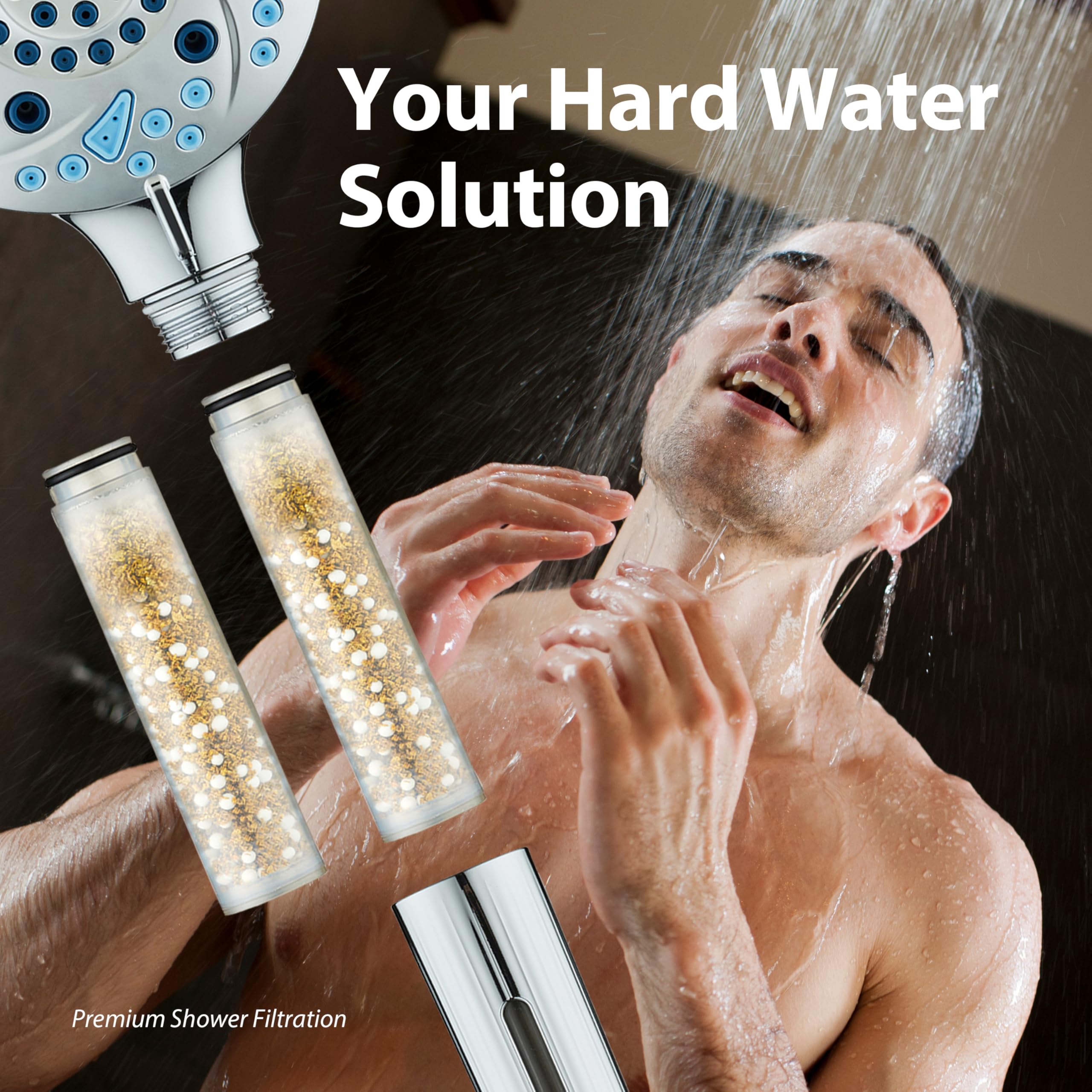 AquaCare Shower Filter Cartridges - KDF Water Purification -7 AquaCare Shower Filter Cartridges - KDF Water Purification -7