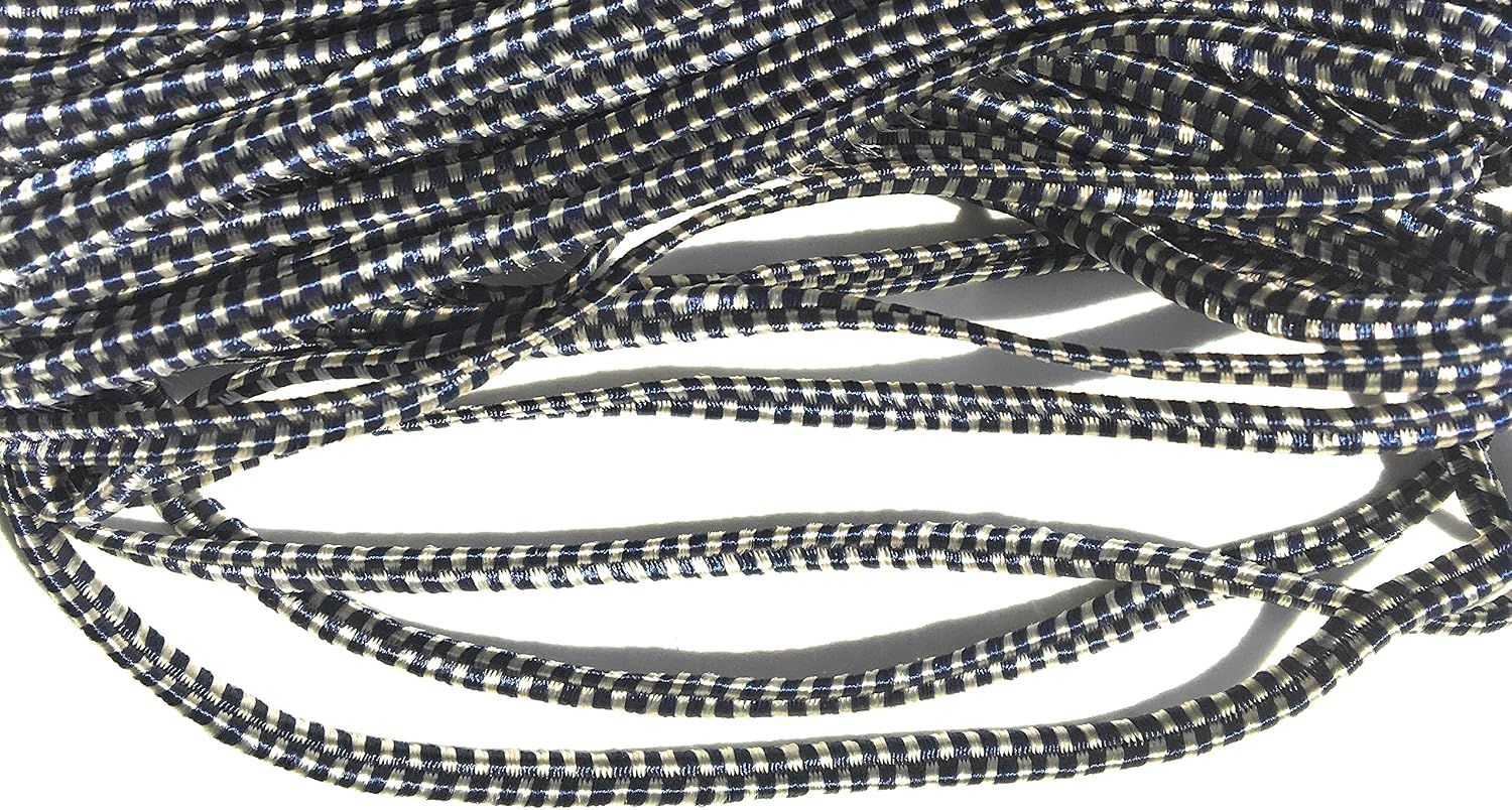 Black/Grey Braid Soutache Flat Cord Beading, 3mm 1/8'' Sewing, Middy Braid Quilting Trimming String 144 Yards