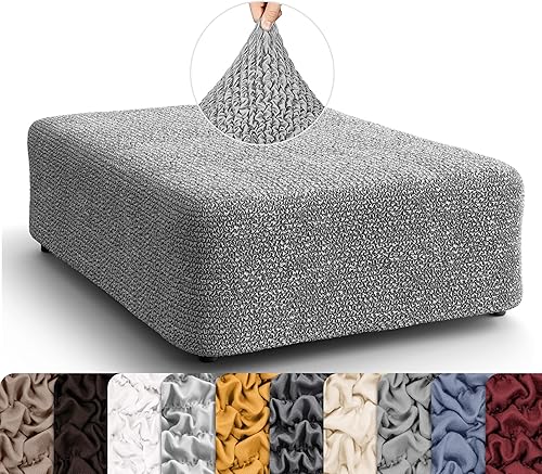 Miniatura 40 de PAULATO BY GA.I.CO. Funda para Otomana Pequeña Funda para Taburete Funda para Puf - Funda de Tela de Poliéster Suave - Protector de Muebles Elástico