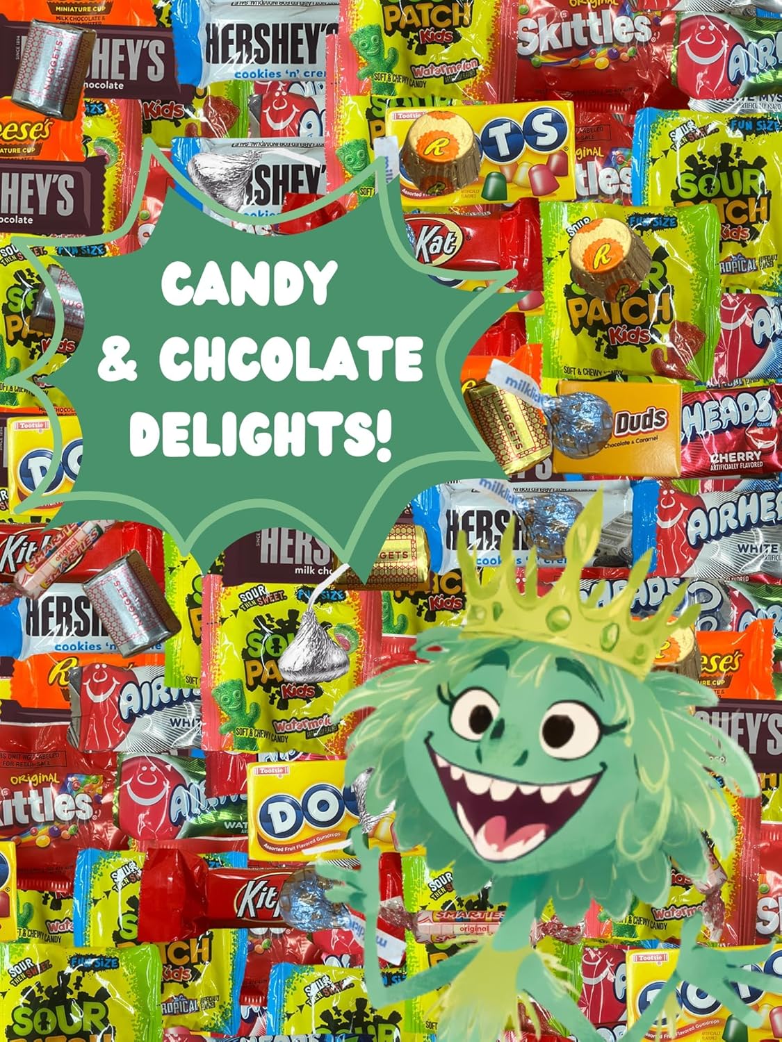 Chocolate and Candy Variety Pack - 5 LB Assorted Chocolates and Candies Bulk - Big Candy Bag Mix - Bulk Individually Wrapped Variety CandyBag - Mother's Day