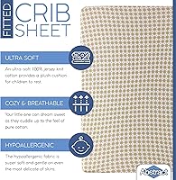 Vista 2 de Sábana ajustable de algodón tejido en jersey para cuna o cama para niño o niña, de Abstract