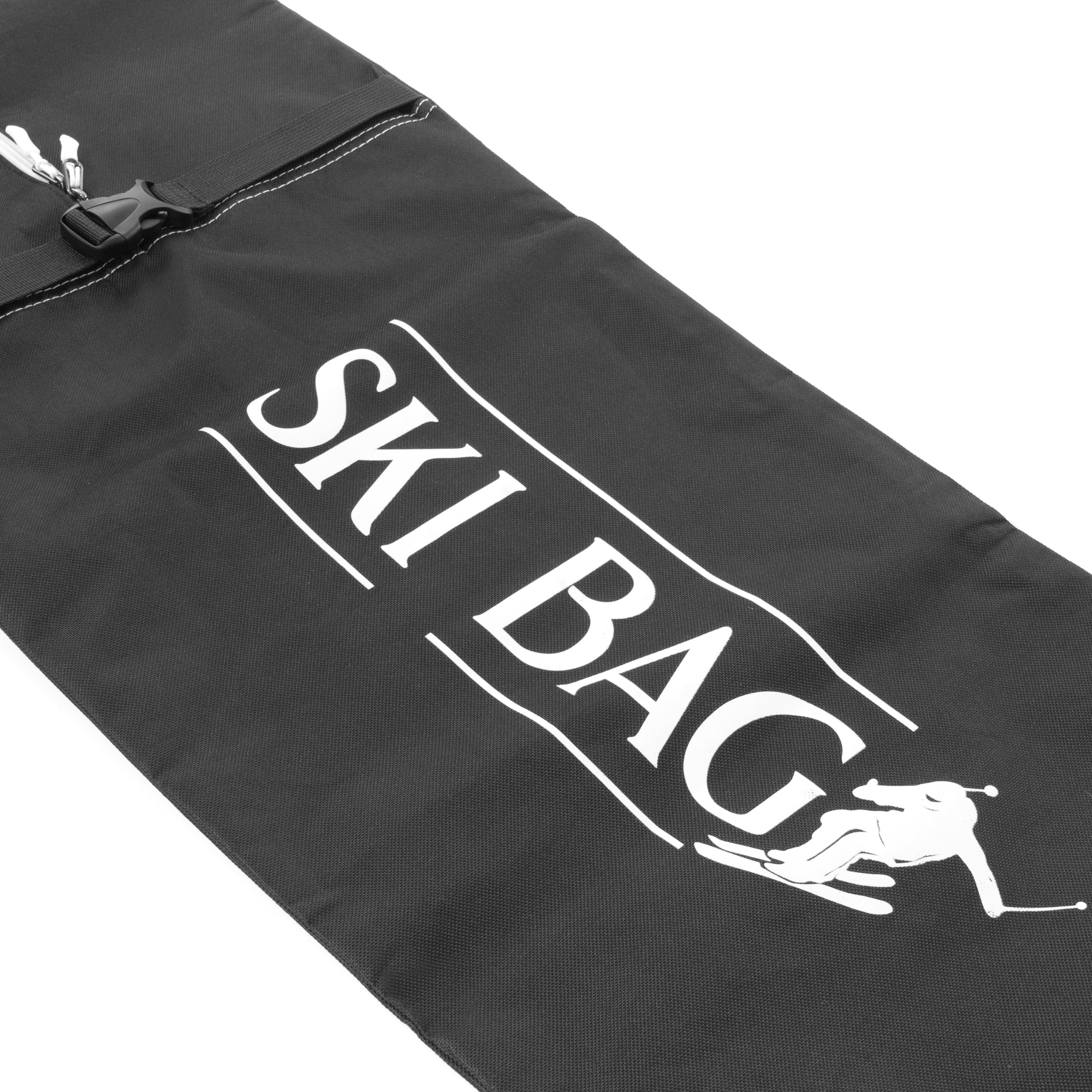 AlpinePulse Gear Ski & Boot Bag Set - Waterproof Travel Carry Bags with Adjustable Length Roll Top - Spacious Storage for Skiing Essentials, Black