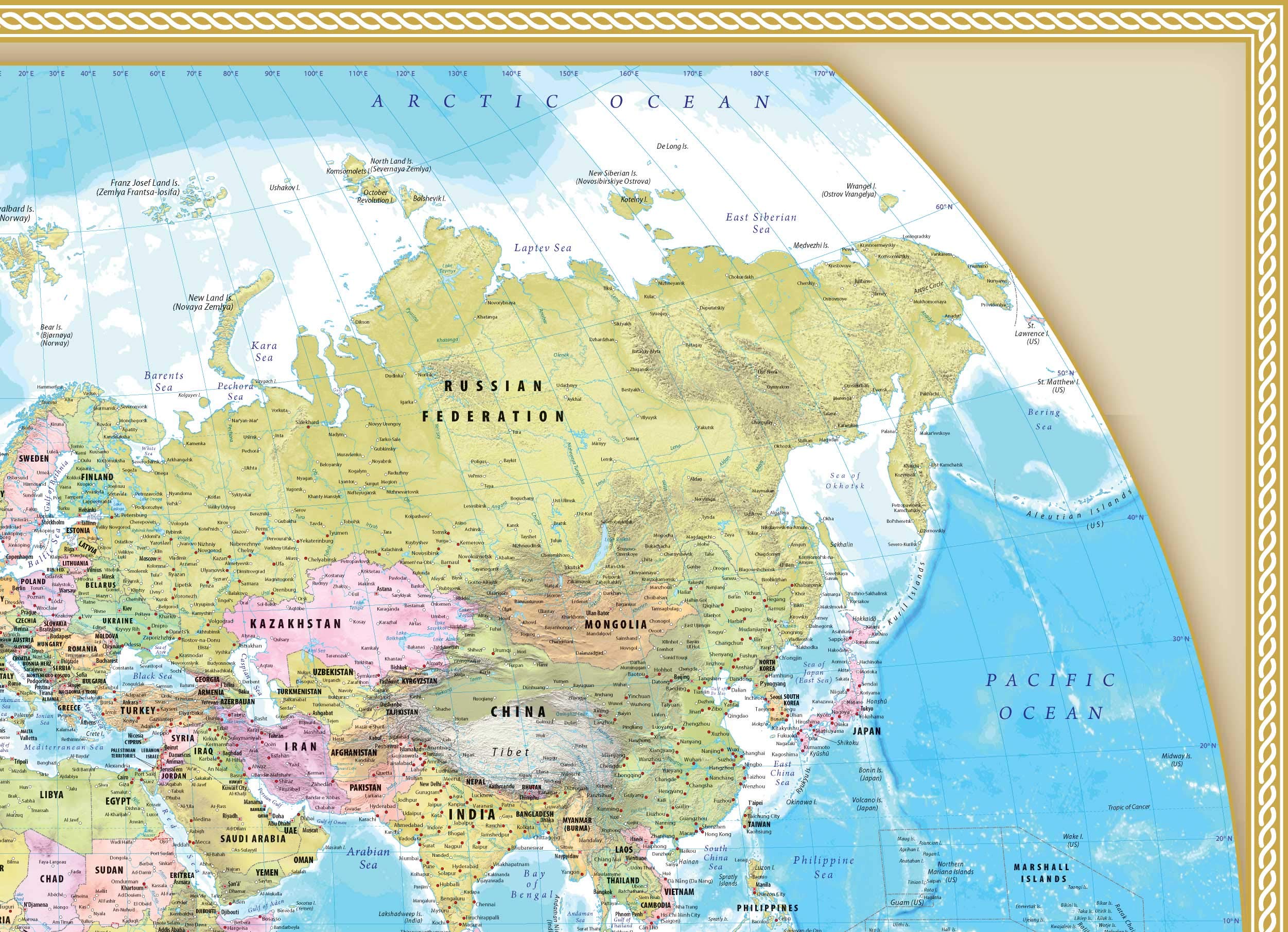 世界地図と名所 楽天市場】木目調 A1世界地図＆A2日本地図セット おしゃれな寄木