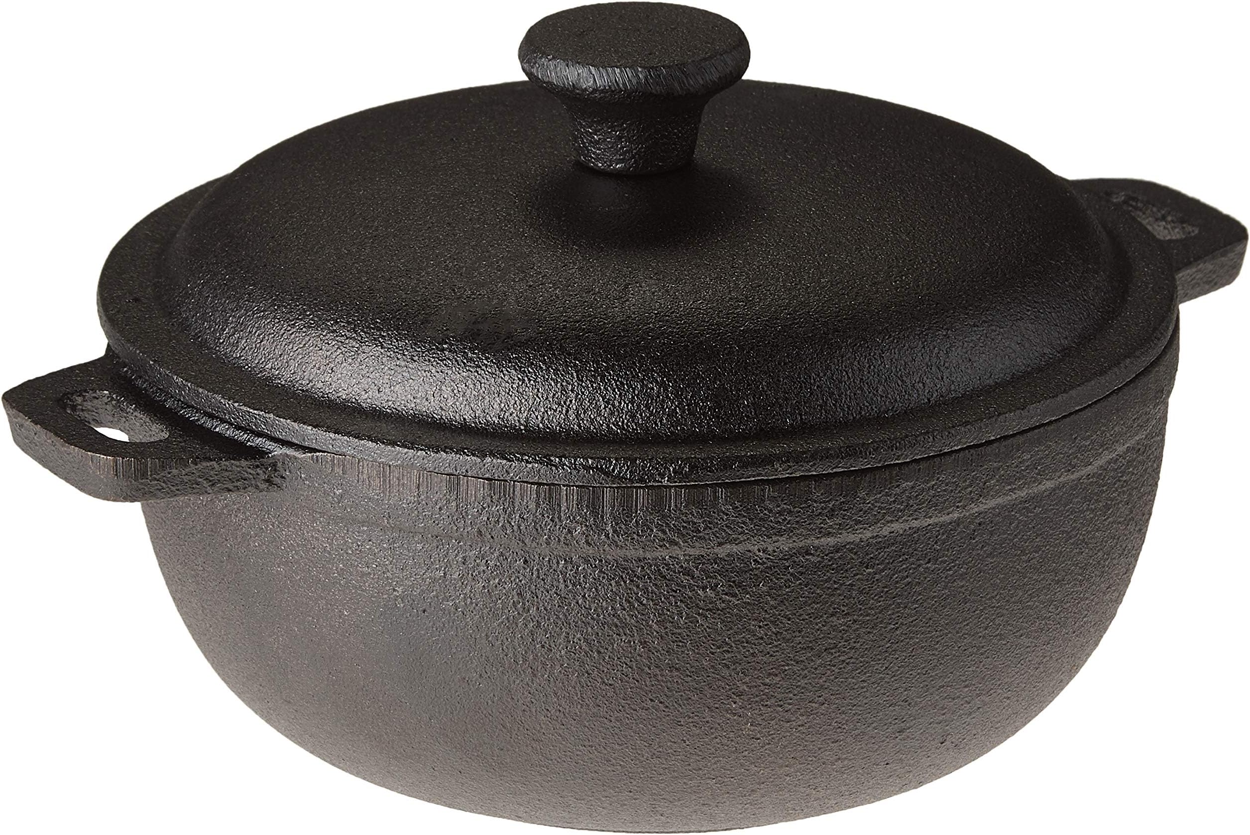 Old MountainPre-Seasoned Cast Iron 2 Cup Mini Dutch Oven, 6.75 inch Length