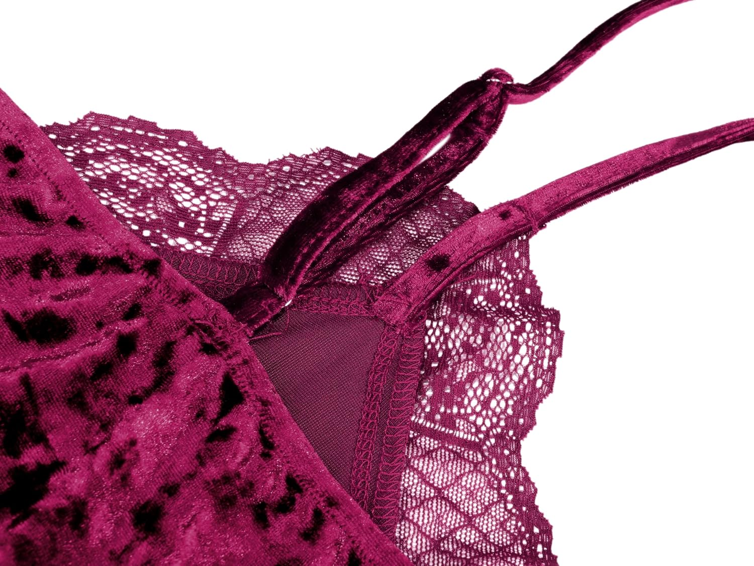 miduo Womens Strappy Adjustable Straps Velvet Lace Trim V Neck Tank Tops Cami Shirts Sleeveless Blouses Shirt Tank Top - Image 6