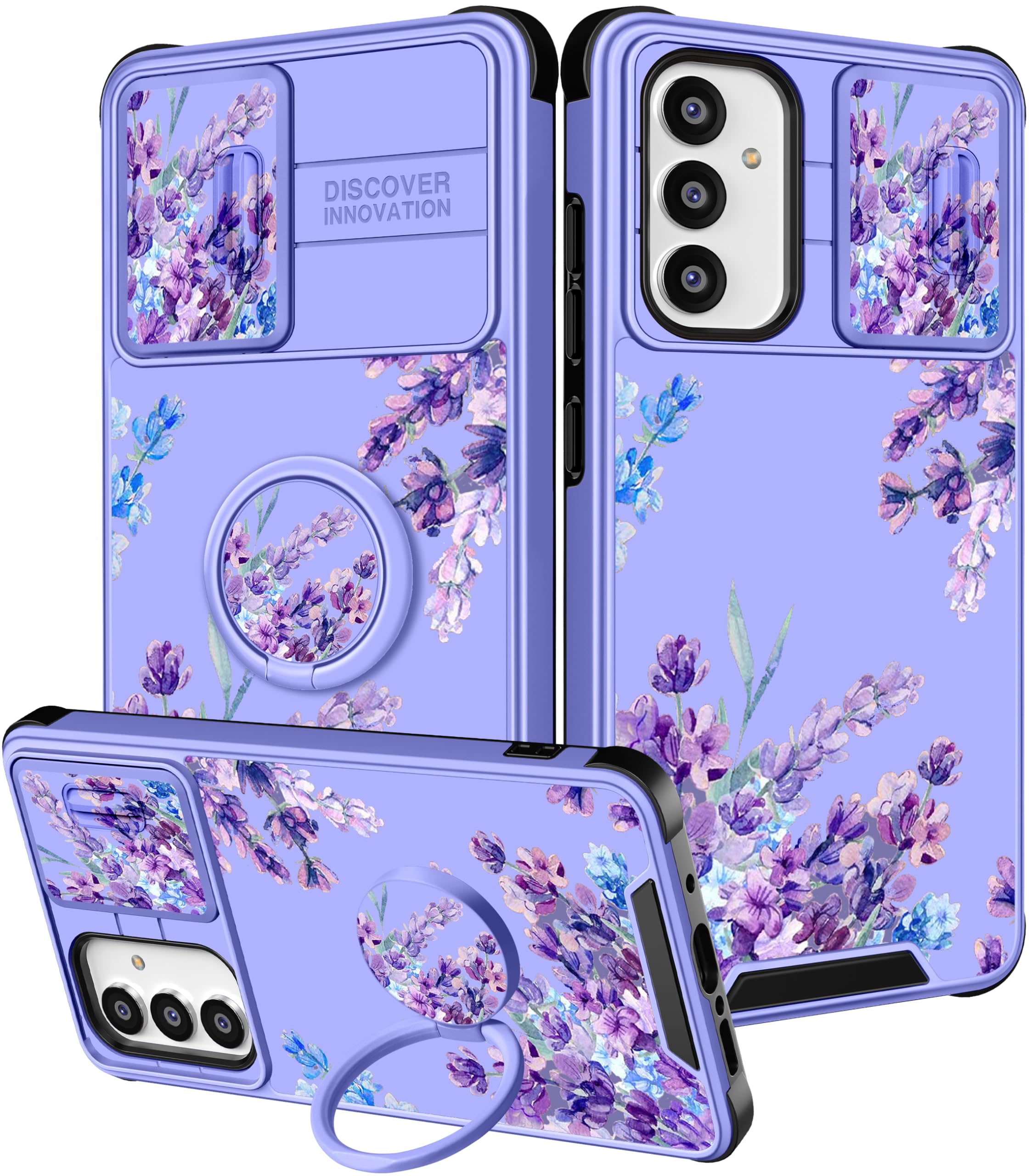 Coque Samsung A54 5G fleurs violettes pour protéger vos objectifs des rayures - 7