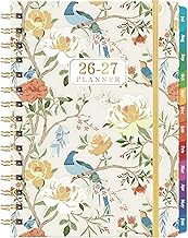 Planner 2026-2027 - 2026-2027 Planner weekly and monthly, July 2026 - June 2027, 6.3‘’ x 8.4‘’, Academic Calendar 26-27 with Colourful Tabs, Inner Pocket, Premium Paper, Twin-wire Binding