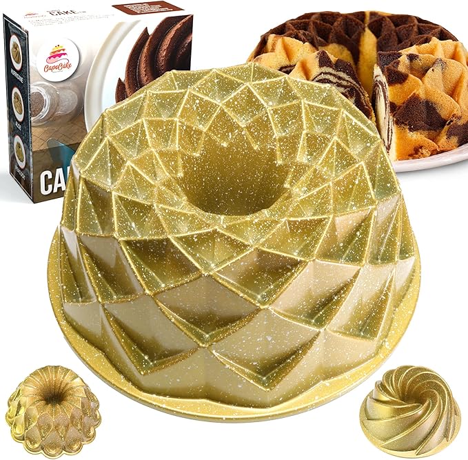 CapeCake Ring Cake Tin, 24cm Diameter Cast Aluminum Baking Tin, Premium