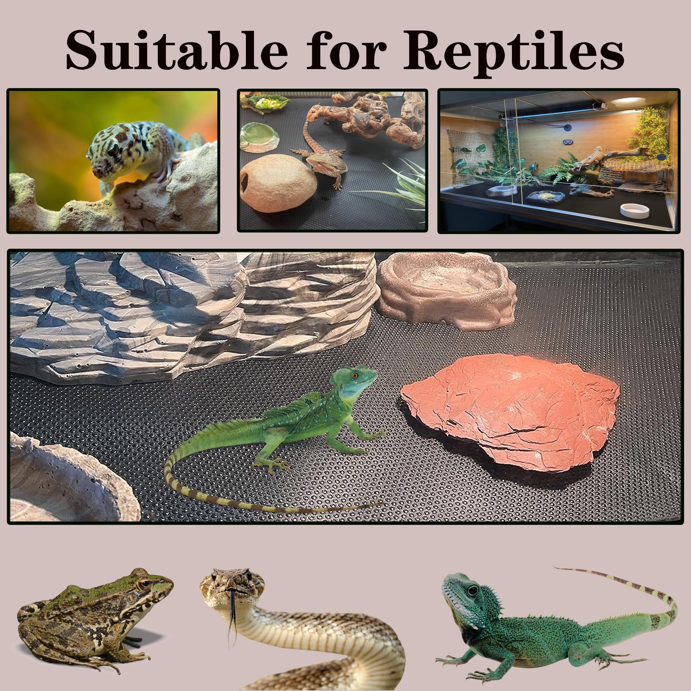Gecko Tank Accessories TCYPUHL Reptile Carpet,Bearded Dragon Tank