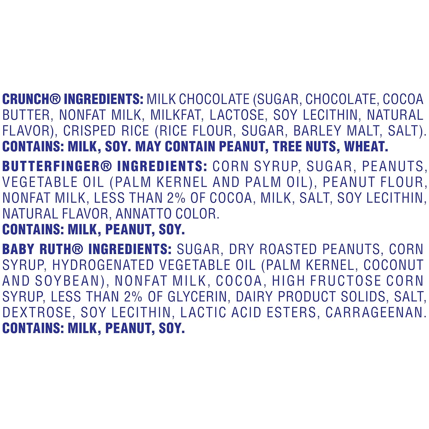 Butterfinger and Co. Bulk Chocolatey Candy Bag, Mix of Mini Butterfinger, CRUNCH, and Baby Ruth Milk Chocolatey Bars, Easter Basket Stuffers, 35.9 oz, 90 Count