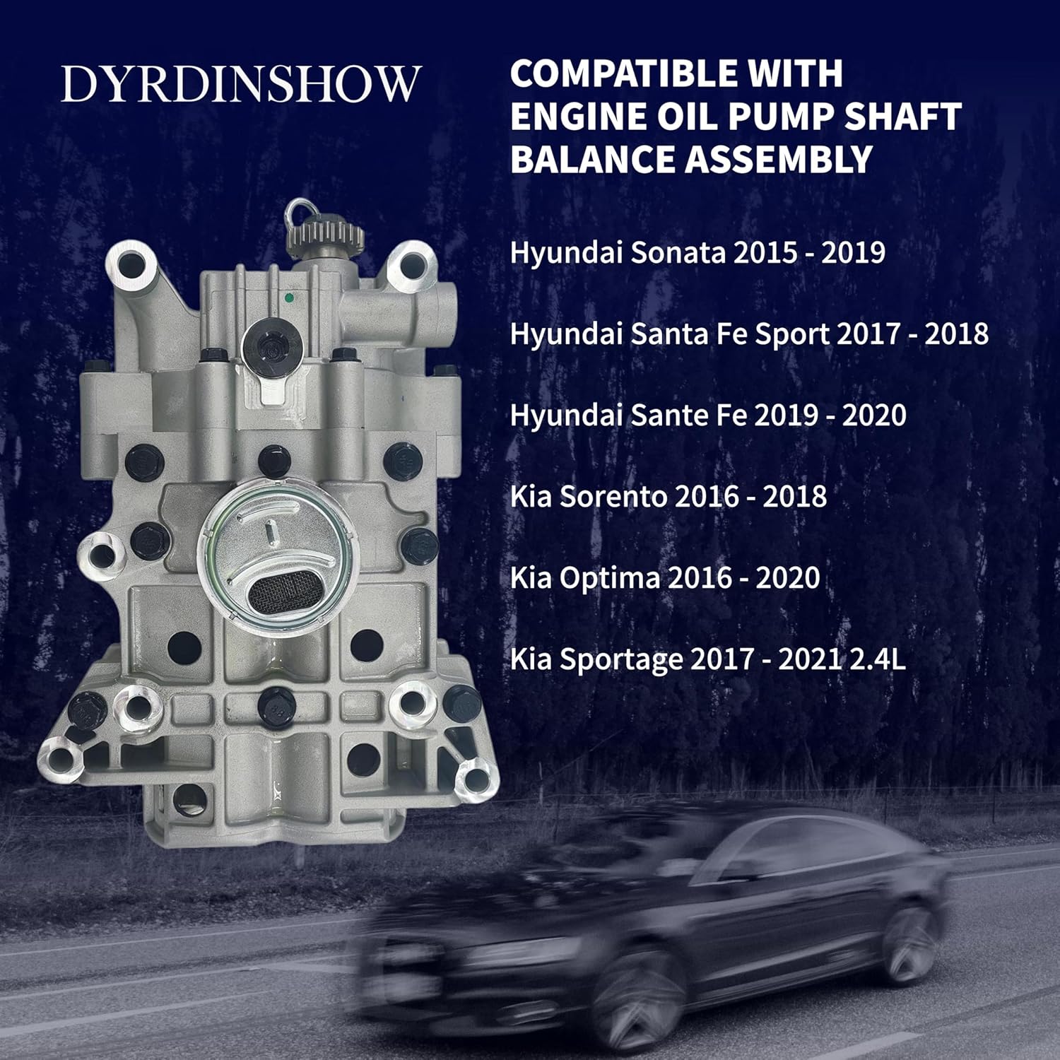 23300-2G411 19 Teeth Engine Oil Pump Balance Shaft 233002G411 for Hyundai Santa Fe 17-20 Sonata 15-19 Kia Sportage 17-21 Optima 16-20 Sorento 16-18 2.4L