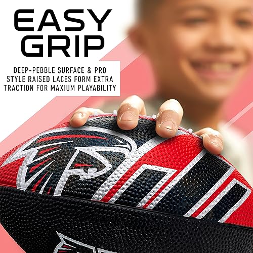 Vista 64 de Franklin Sports NFL Team Footballs - Rubber Youth Mini Balls for All Teams - Kids 8.5" Football + Air Pump Sets - Official NFL Licensed