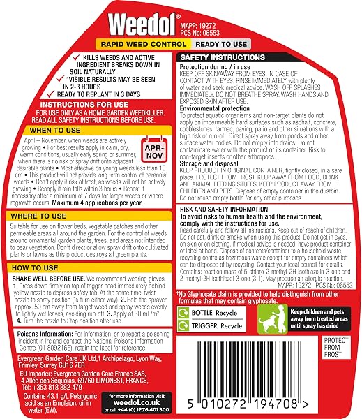 Weedol Rapid Weedkiller, Ready To Use, 1L - 2