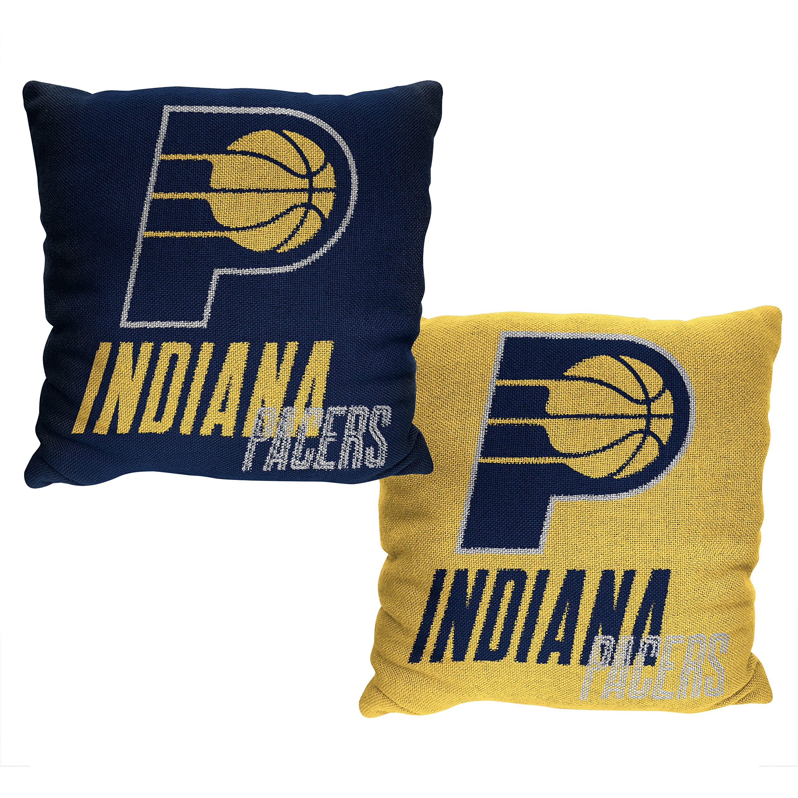 NORTHWEST Art Mall NBA Indiana Pacers Reverb 20 x 20 Double Sided Jacquard Accent Throw Pillow