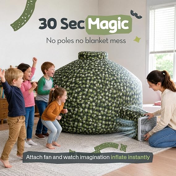 Air Tent for Kids, Toddler Tents Indoor 77 x 50 in - Forest Den
