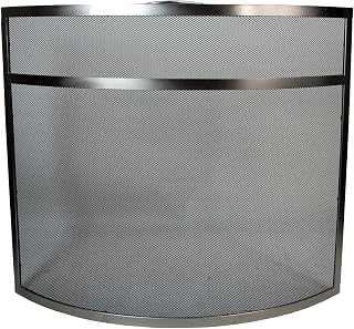 Freestanding Curved A La Mode Fire Guard Fire Place Screen - 63.5cm (H) x 72.5cm (W) x 15.5cm (D)