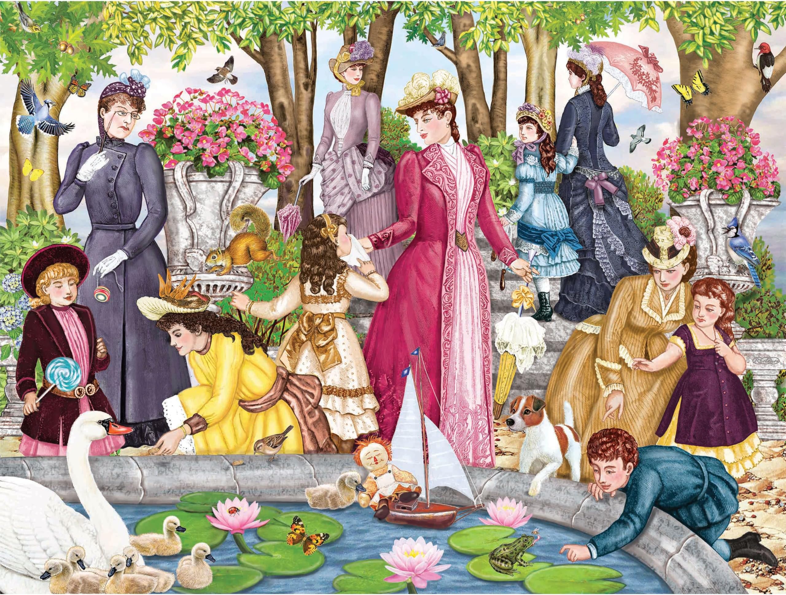 KI Puzzles 550 Piece Puzzle for Adults Aunt Josephine Visits Rosiland Solomon Victorian Jigsaw 24X18