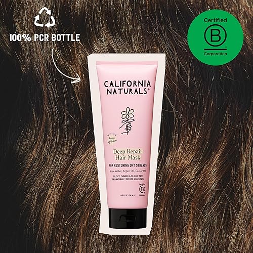 Miniatura 6 de California Naturals Deep Repair Hair Mask, Paraben and Sulfate Free, Deep Conditioner for Dry, Damaged Hair, Vegan, Hydrating and Conditioning, For
