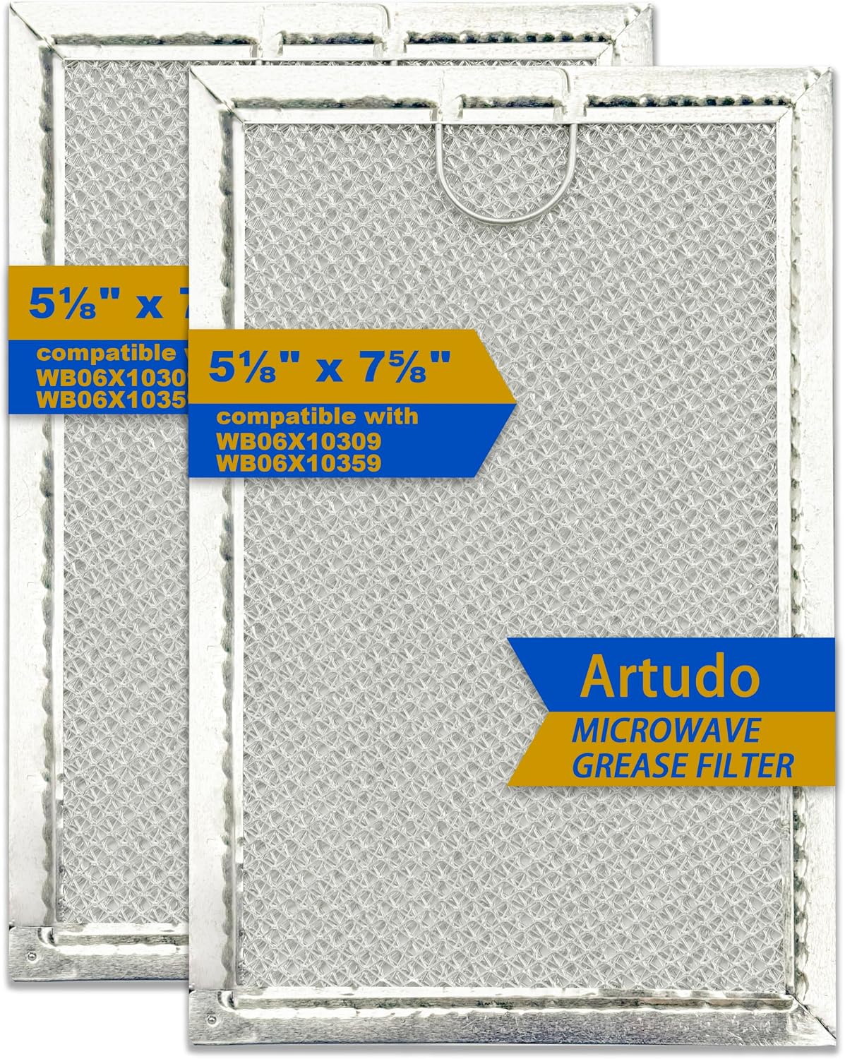 Microwave Filter 7.6"x5.1" Fits GE WB06X10309 Grease Filter, 6-Layer Mesh